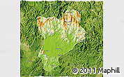 Physical 3D Map of Huaiji, satellite outside