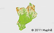 Physical 3D Map of Huaiji, single color outside