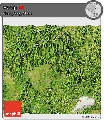 Satellite 3D Map of Huaiji