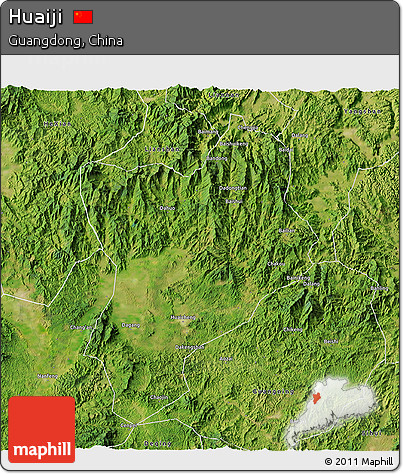 Satellite 3D Map of Huaiji
