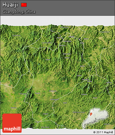 Satellite 3D Map of Huaiji