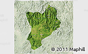 Satellite 3D Map of Huaiji, lighten