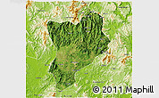 Satellite 3D Map of Huaiji, physical outside