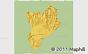 Savanna Style 3D Map of Huaiji, single color outside