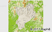 Shaded Relief 3D Map of Huaiji, physical outside