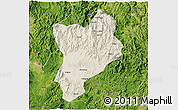Shaded Relief 3D Map of Huaiji, satellite outside