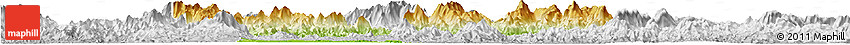 Physical Horizon Map of Huaiji, lighten, desaturated