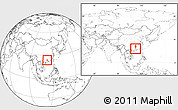 Blank Location Map of Huaiji, within the entire country