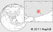 Blank Location Map of Huaiji, highlighted country
