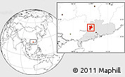 Blank Location Map of Huaiji, highlighted parent region