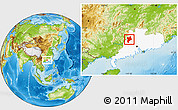 Physical Location Map of Huaiji, highlighted parent region