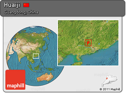 Satellite Location Map of Huaiji