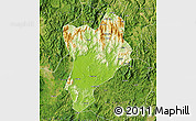 Physical Map of Huaiji, satellite outside