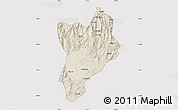 Shaded Relief Map of Huaiji, cropped outside