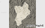 Shaded Relief Map of Huaiji, darken