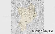 Shaded Relief Map of Huaiji, desaturated