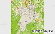 Shaded Relief Map of Huaiji, physical outside