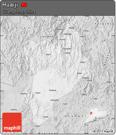 Silver Style Map of Huaiji