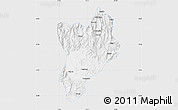 Silver Style Map of Huaiji, single color outside