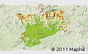 Physical Panoramic Map of Huaiji, lighten
