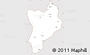Classic Style Simple Map of Huaiji, cropped outside
