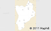 Classic Style Simple Map of Huaiji, single color outside