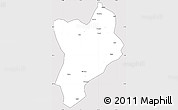 Silver Style Simple Map of Huaiji, cropped outside