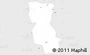 Silver Style Simple Map of Huazhou