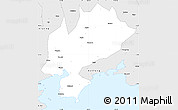 Silver Style Simple Map of Huidong