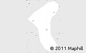 Silver Style Simple Map of Huizhou Shi