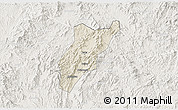 Shaded Relief 3D Map of Jiaoling, lighten