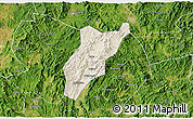 Shaded Relief 3D Map of Jiaoling, satellite outside