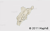 Shaded Relief 3D Map of Jiaoling, single color outside