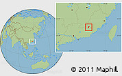 Savanna Style Location Map of Jiaoling
