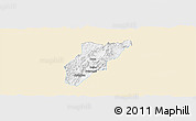 Classic Style Panoramic Map of Jiaoling, single color outside