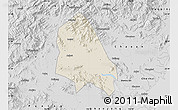 Shaded Relief Map of Jieyang, desaturated