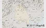 Shaded Relief Map of Jieyang, semi-desaturated