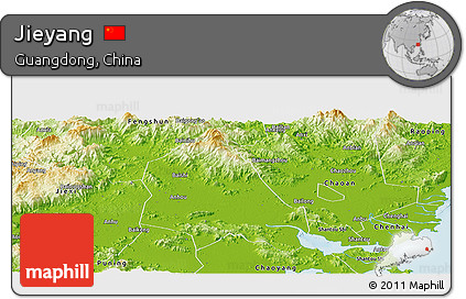 Physical Panoramic Map of Jieyang