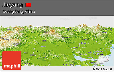 Physical Panoramic Map of Jieyang