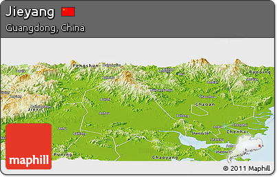 Physical Panoramic Map of Jieyang