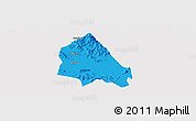 Political Panoramic Map of Jieyang, cropped outside