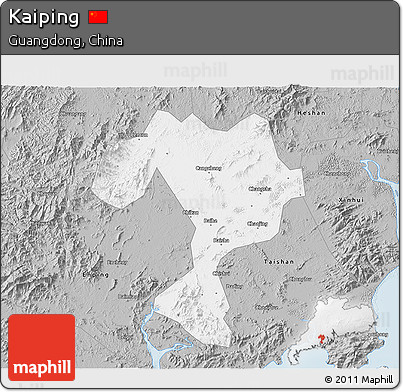 Gray 3D Map of Kaiping