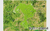Physical 3D Map of Kaiping, satellite outside