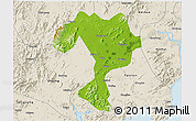 Physical 3D Map of Kaiping, shaded relief outside