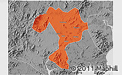 Political 3D Map of Kaiping, desaturated