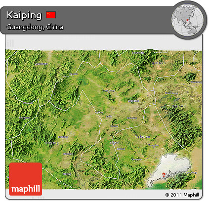 Satellite 3D Map of Kaiping