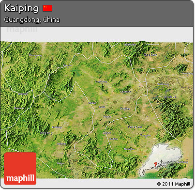 Satellite 3D Map of Kaiping