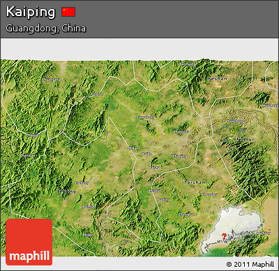 Satellite 3D Map of Kaiping
