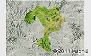 Satellite 3D Map of Kaiping, lighten, semi-desaturated