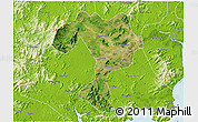 Satellite 3D Map of Kaiping, physical outside